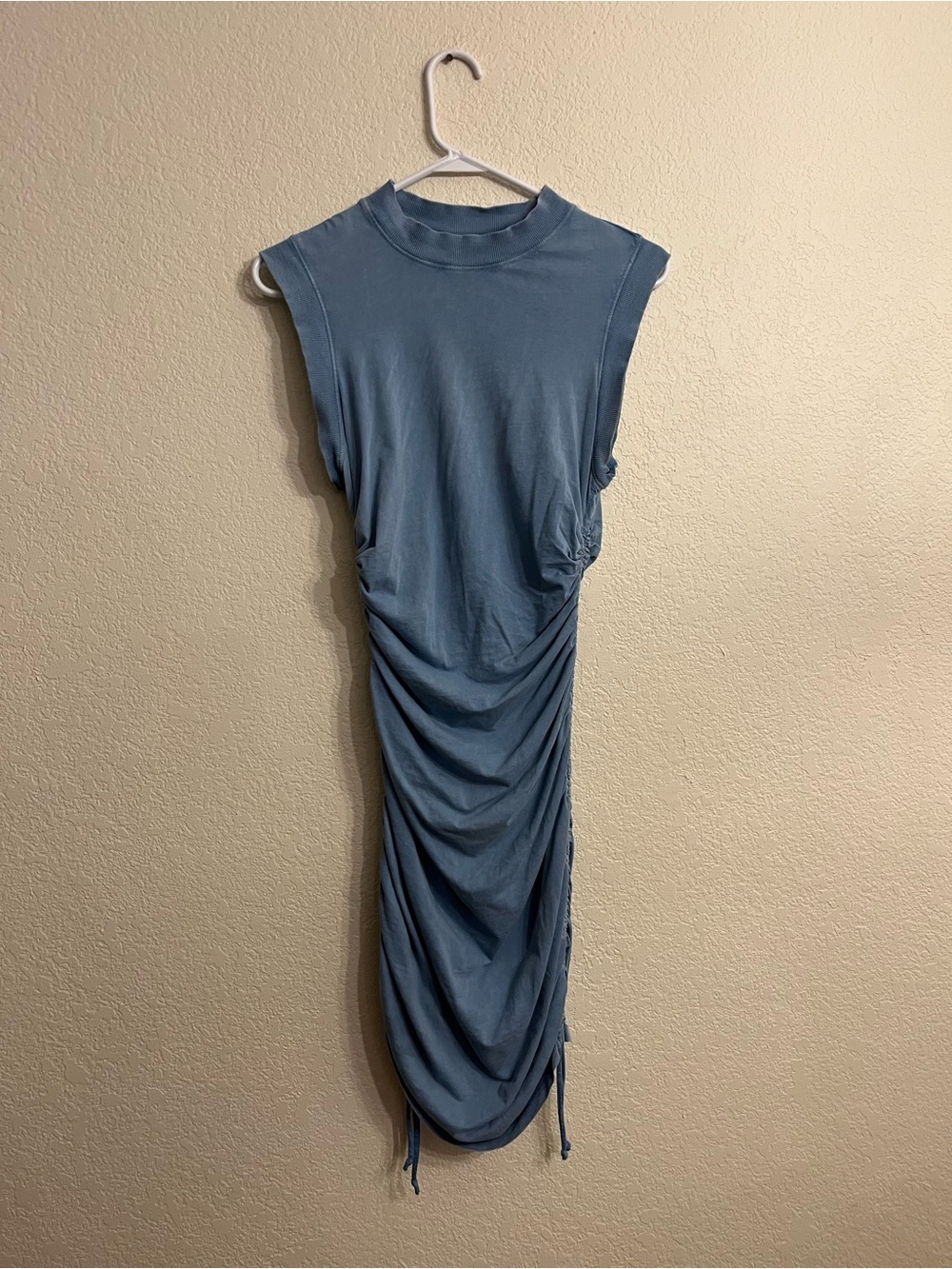 Anthropology beach y2k sinch daily practice Sleeveless Ruched Mini Dress